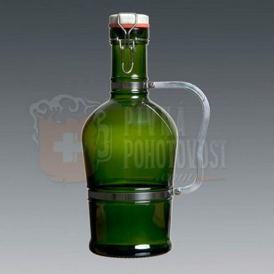 Sklenená fľaša na pivo 2L, zelená